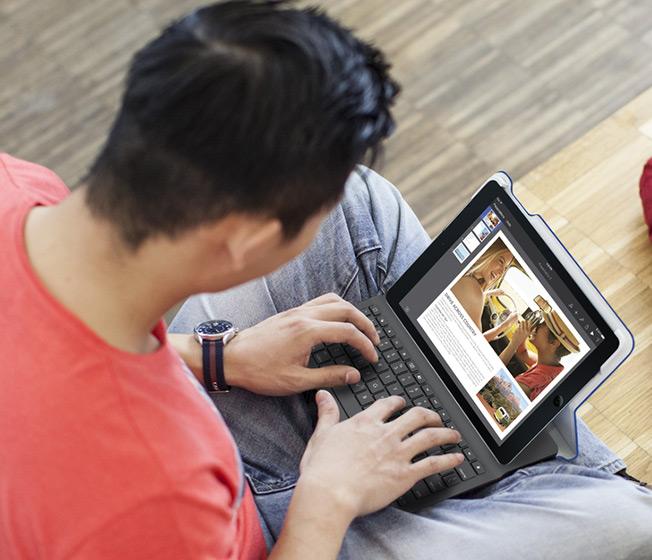 Bàn Phím iPad Air 1 Hiệu Logitech Type + Bluetooth Kiêm Bao Da