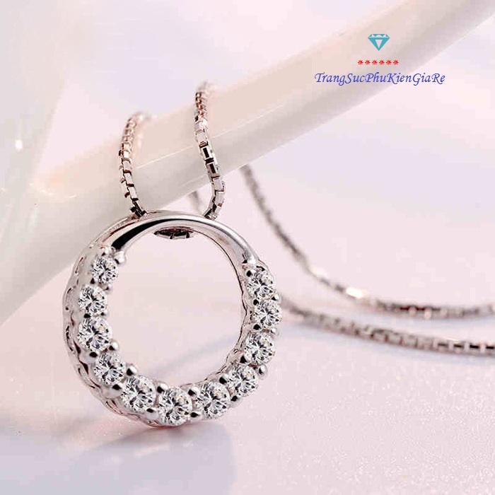 [HCM]Dây chuyền thời trang nữ vòng tròn đá DC27