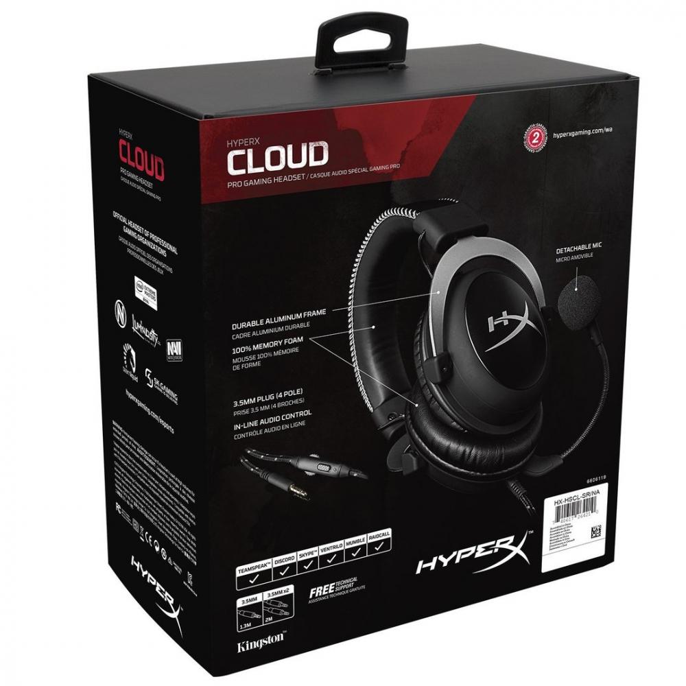 Tai nghe Kingston HyperX Cloud Silver Black (HX-HSCL-SR/NA)