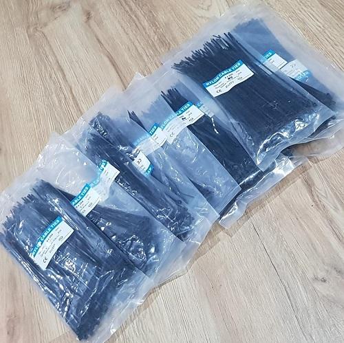 Bộ 2 Gói Dây Rút Nhựa Màu Đen,trắng 4 x 200mm; 70 Sợi / Gói