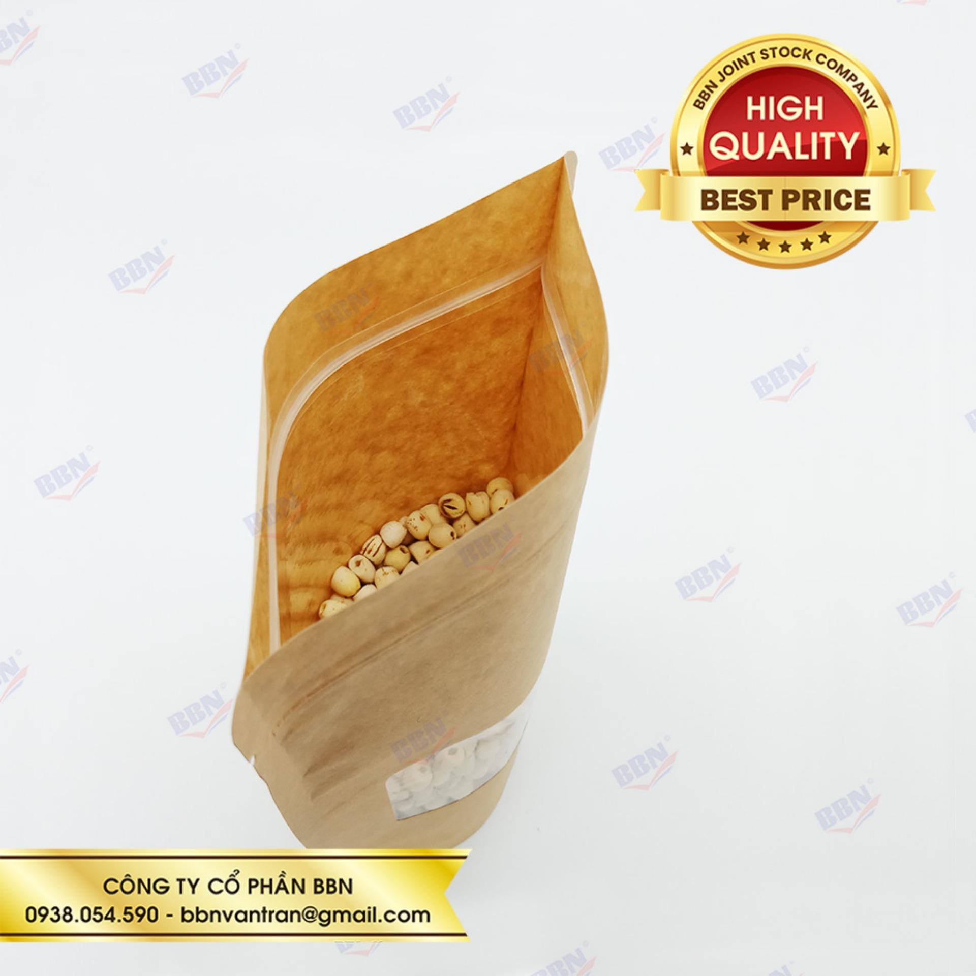 Túi giấy Kraft cửa sổ zipper 20x28cm (ĐVT Kg)