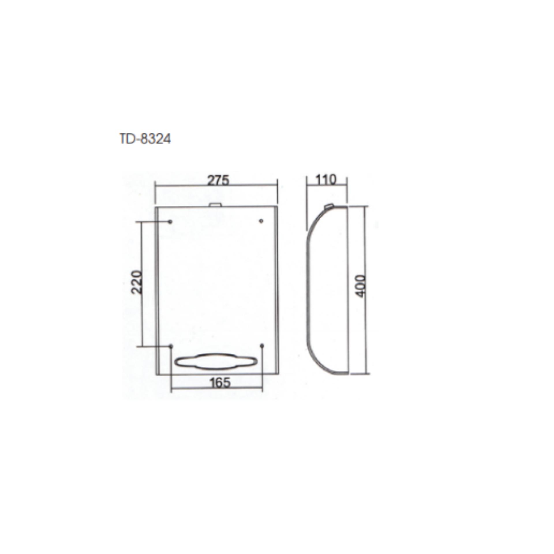 Hộp giấy - inox sus 304 atmor model: td-8324