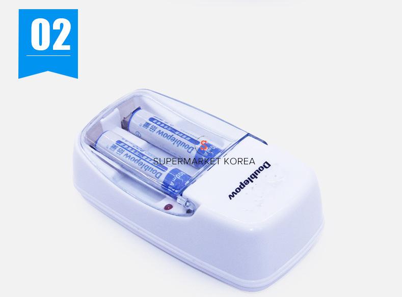 Bộ sạc pin 2 khe 1,5V cho Pin AA, AAA (Pin tiểu, Pin đũa)