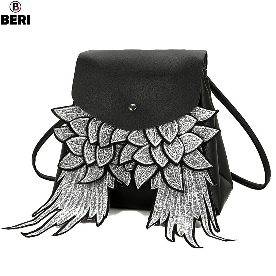 Ba lô nữ da thiên thần BERI đen  - BALO040