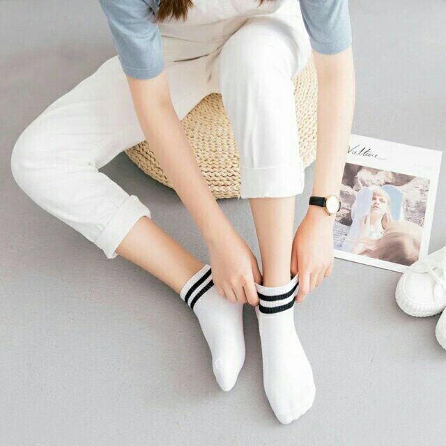 Combo 5 đôi Tất nữ Hàn Quốc kẻ sọc