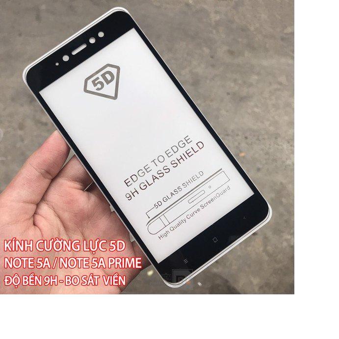 Kính cường lực 5D Full màn hình cao cấp cho Xiaomi Redmi Note 5A / Note 5A Prime - Hàng nhập khẩu