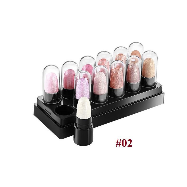 Bộ sáp bóng mắt highlight 12 thỏi Maycreate #02