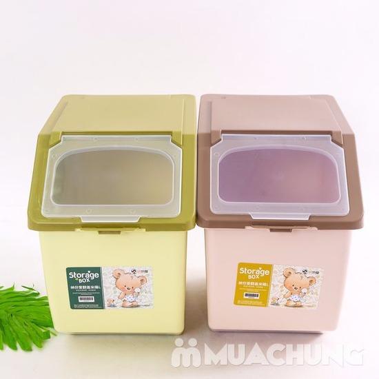 Thùng đựng gạo 15kg có bánh xe tiện ích