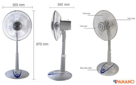 Quạt đứng panasonic F307 Có remote