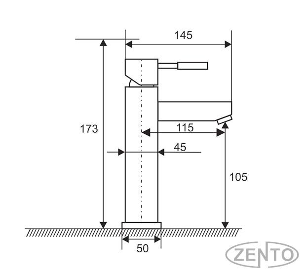 Cặp đôi sen tắm và vòi lavabo inox304 Zento CB005