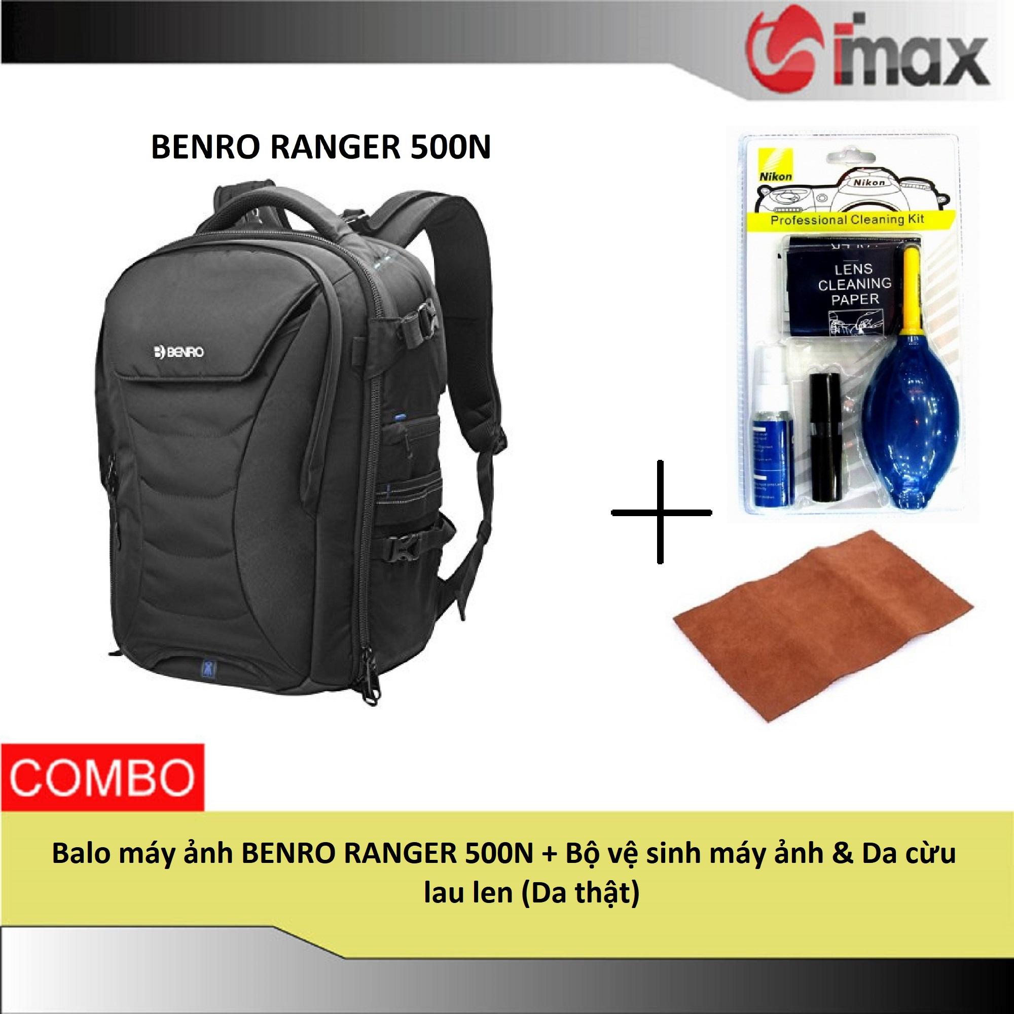Balo máy ảnh Benro Ranger 500N + Bộ vệ sinh máy ảnh & Da cừu lau len