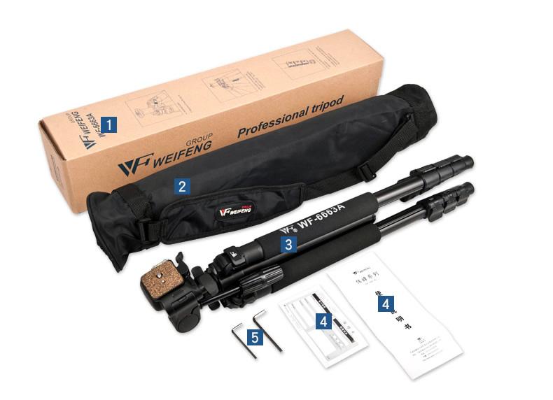 Chân máy (Tripod) máy ảnh, điện thoại Weifeng WF-6663A