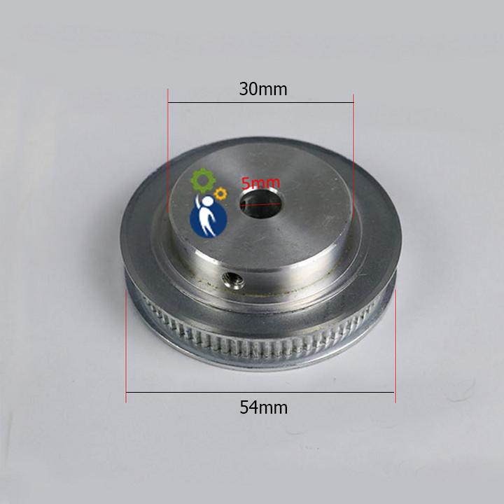 Buly, puly, pulley trục 5mm - 80 răng, sử dụng với dây đai 2gt-6mm
