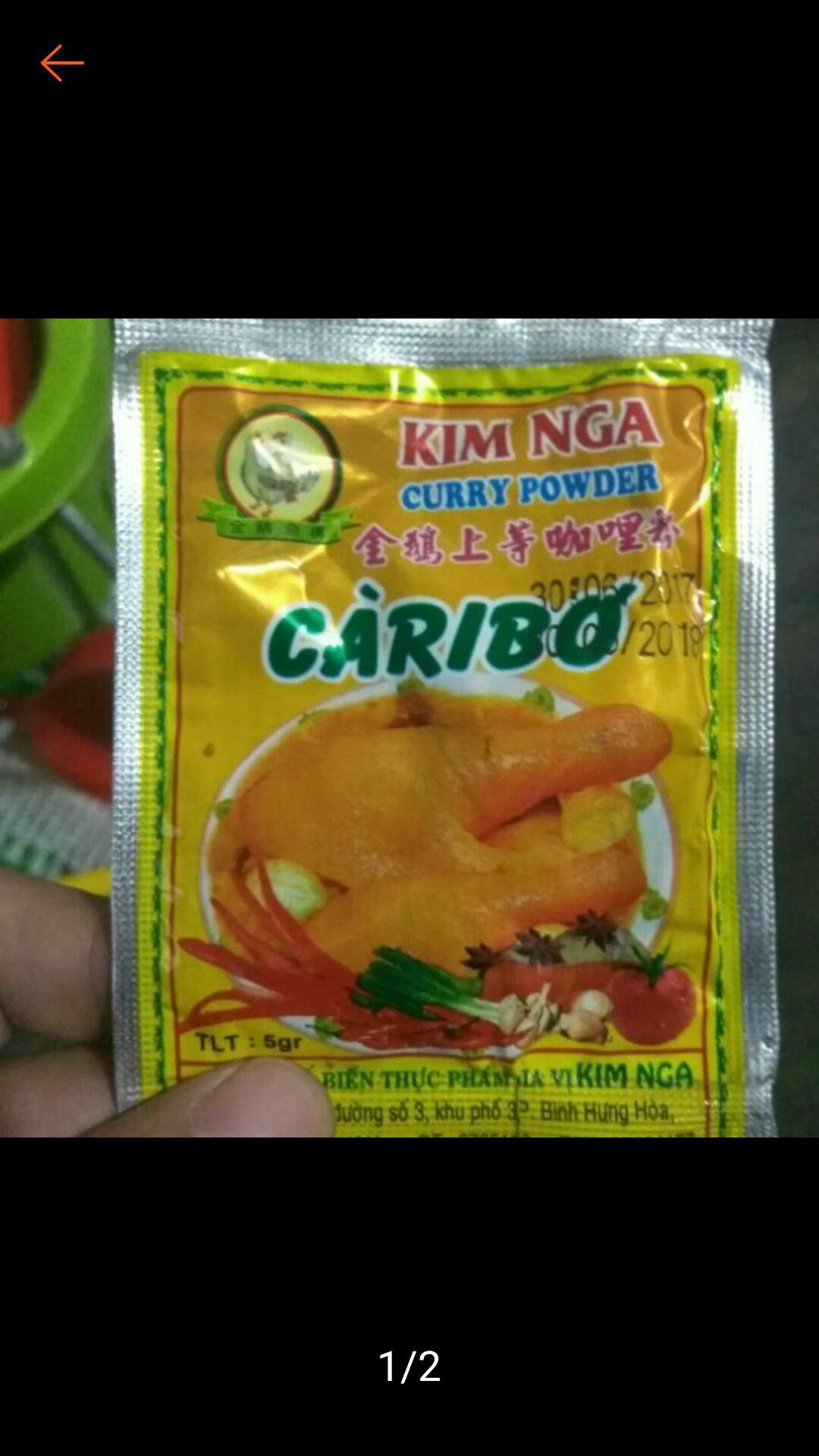 gói cari bơ ( 10 tép nhỏ 5gram)