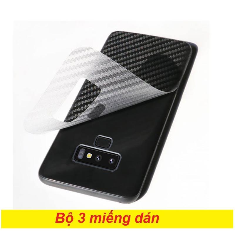 Bộ 3 dán MẶT LƯNG cho Samsung Note 9 ( vân sần Cacbon)