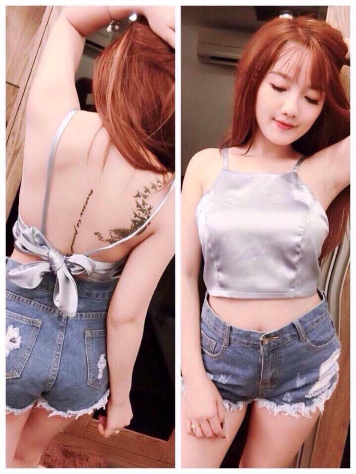 Áo yếm buộc nơ lưng phi bóng siêu phẩm