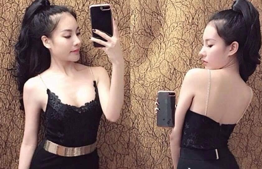 Đầm body 2 dây xích
