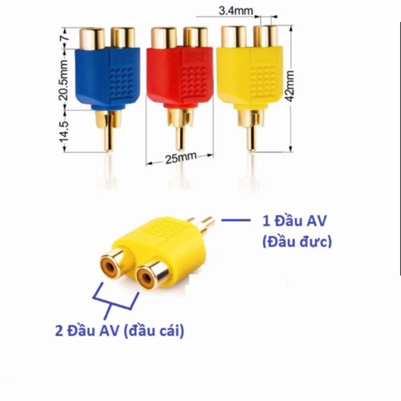 Bán Đầu chia jack loa hoa sen AV (RCA) 1 ra 2 ( 1 chiếc )