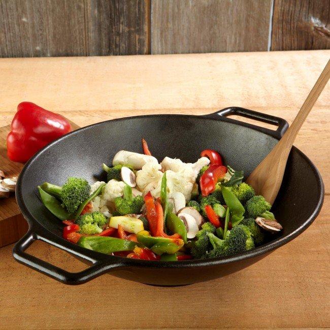 Chảo Gang Cao Cấp Lodge Wok P14W3 36 cm Sản xuất tại Mỹ