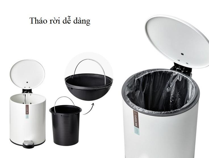 Thùng đựng rác inox Lock&Lock BYP103 12L
