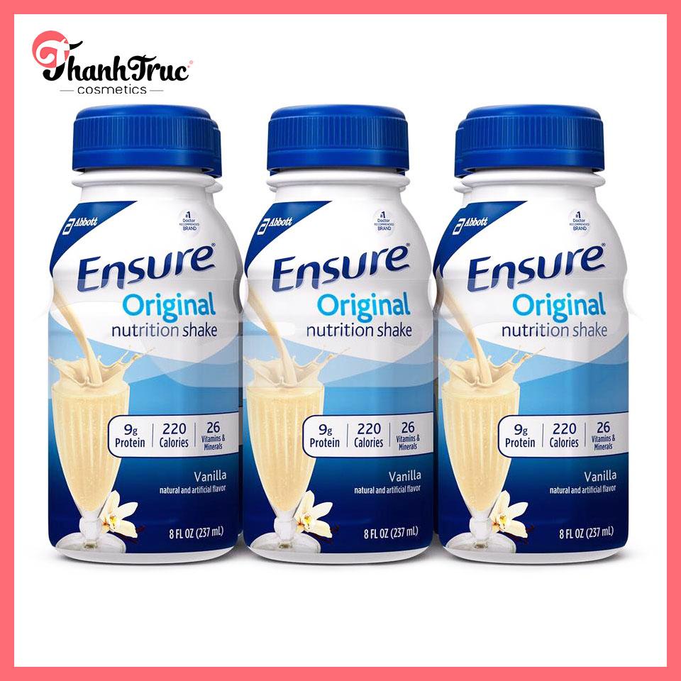 [HCM]SỮA NƯỚC ENSURE ORIGINAL NUTRITION SHAKE HƯƠNG VANI