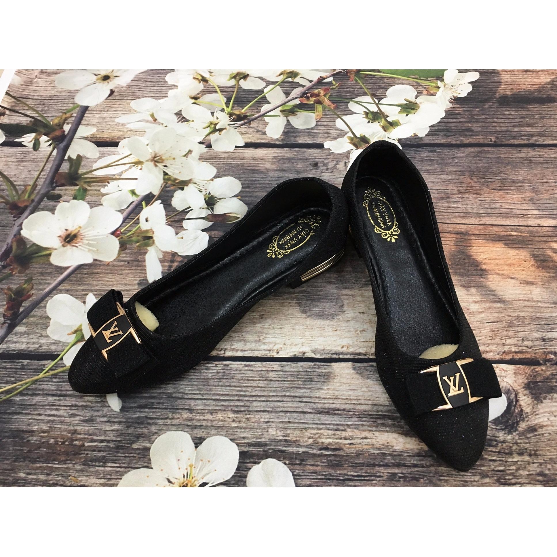 [Hoàn tiền 15%]Giày búp bê nữ đính nơ xinh xắn