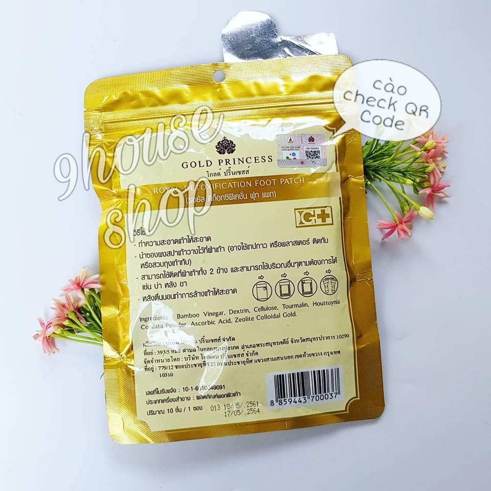 Miếng dán thải độc chân Gold Princess Royal Thái lan