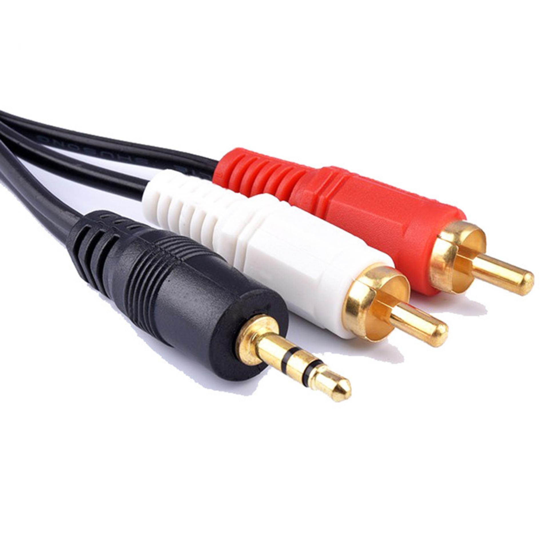 Dây loa 1 đầu 3.5 ra 2 AV dài 1,8m