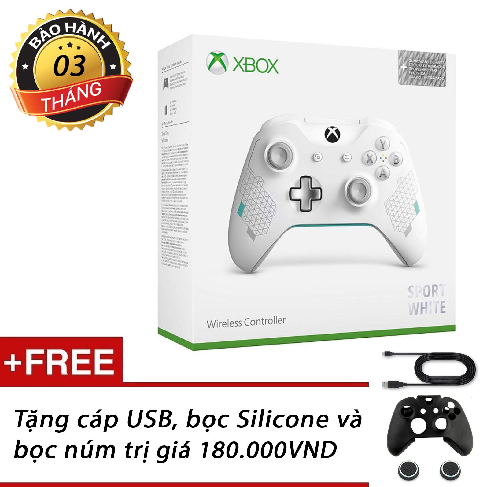 Tay cầm chơi game Xbox One Sport White (nhập khẩu US)