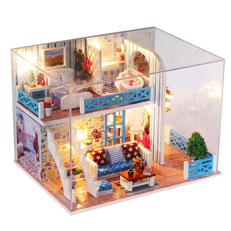 Nhà Búp Bê Barbie bằng gỗ lắp ráp Home Of Helen ( Tặng Mica) Quà tặng sinh nhật, đồ chơi cho bé