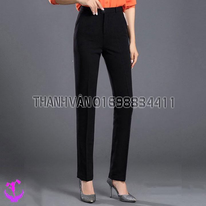 Quần tây nữ công sở vải liveboy ống đứng