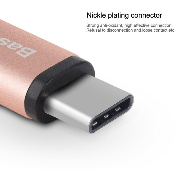 Đầu chuyển đổi chân sạc từ Micro USB sang Type C - Hiệu Baseus
