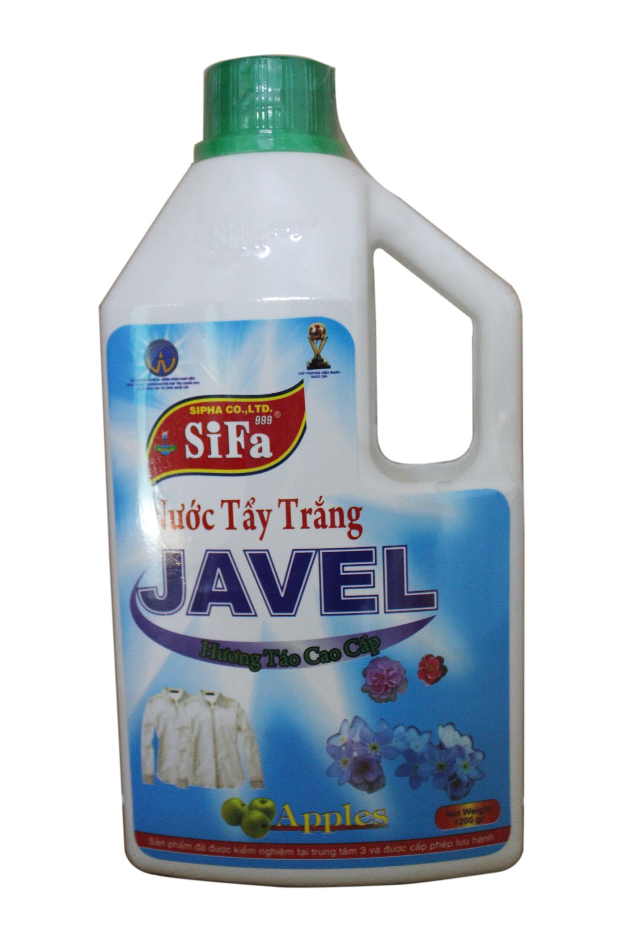 Nước Tẩy Trắng Quần Áo Sifa999, Nước Javel Tẩy Quần Áo 1200ml Hương Táo