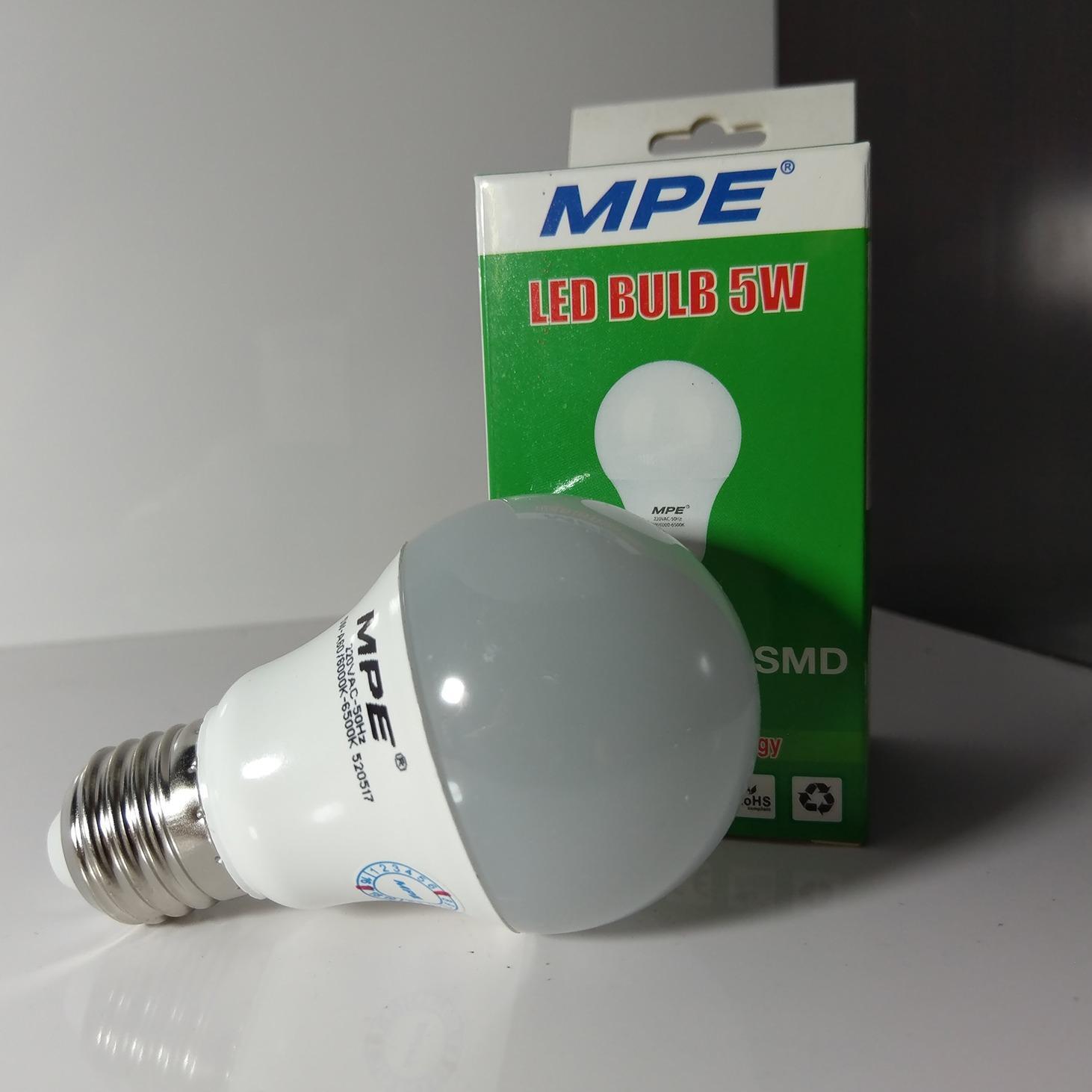 [HCM]Bóng led Bulb 5W MPE ( Ánh sáng Trắng ) / LBD-5T - LBD