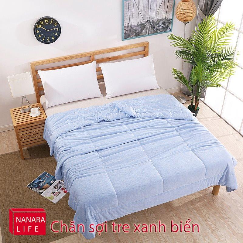 Chăn lạnh sợi tre đơn sắc Nanara Life - Nhật Bản 200x230 (Xanh ngọc)