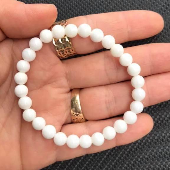 [HCM]VÒNG TAY ÔC HÓA THẠCH 6LY