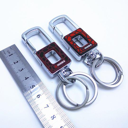 Móc khóa OMUDA 3741 Vân Đỏ Đậm - Móc Khóa Thép Cao Cấp Gài Thắt Lưng Móc Khóa Ô Tô Xe Máy Mã OMD3741