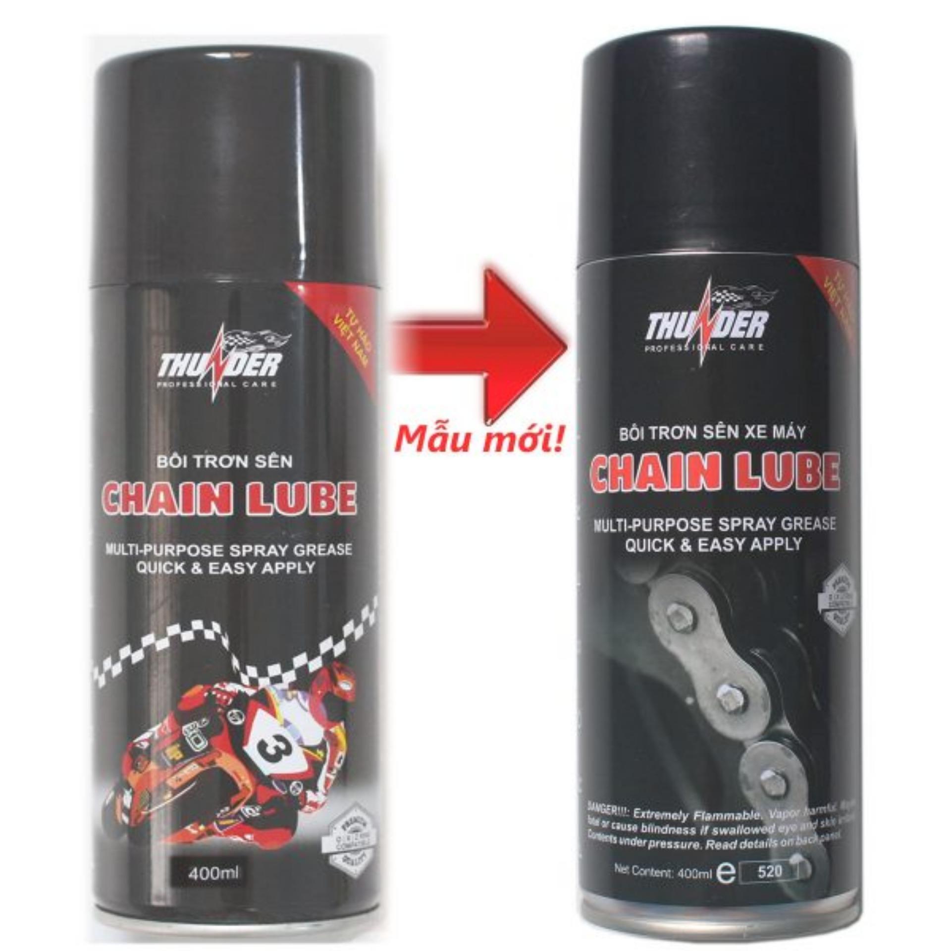 [HCM]Dầu bôi trơn dưỡng sên xe máy cao cấp Thunder 400ml