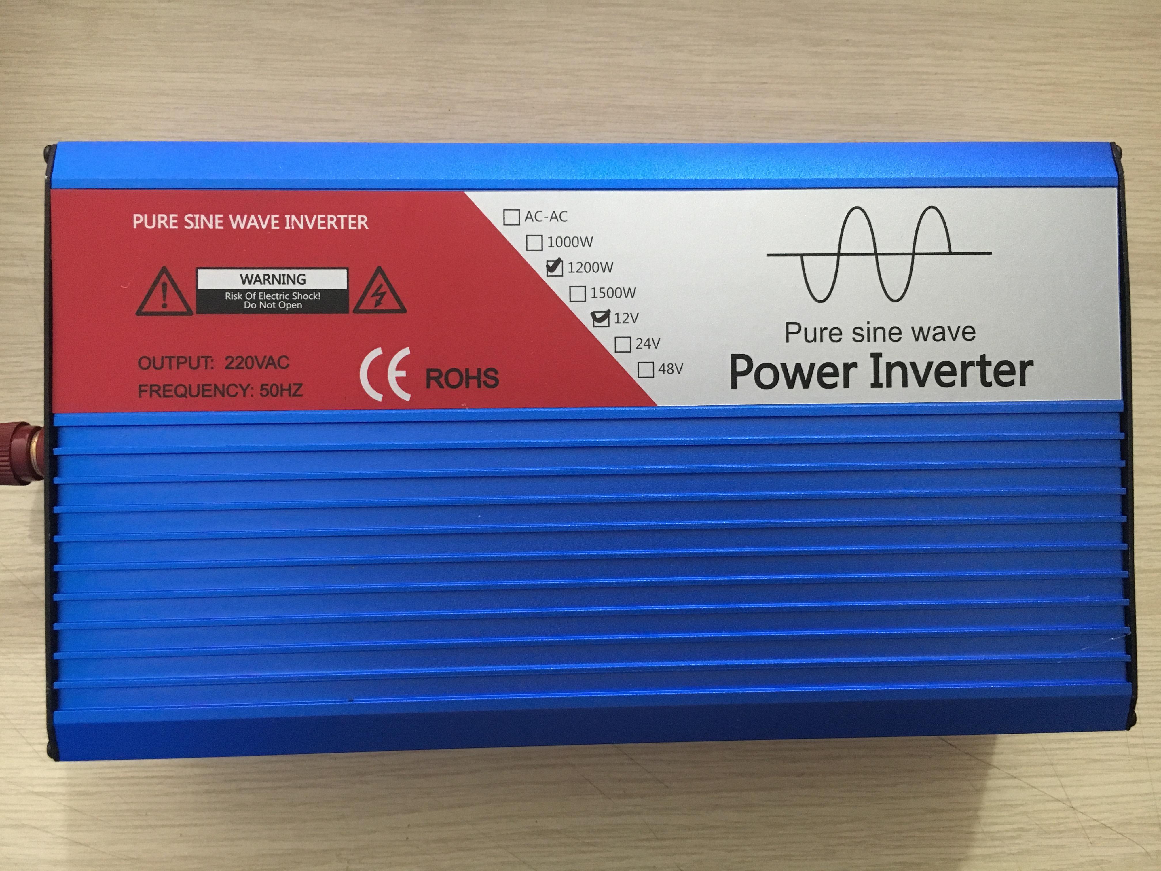 Bộ kích điện Inverter 12V Lên 220v 1200W sin chuẩn IC bảo vệ 6 cấp