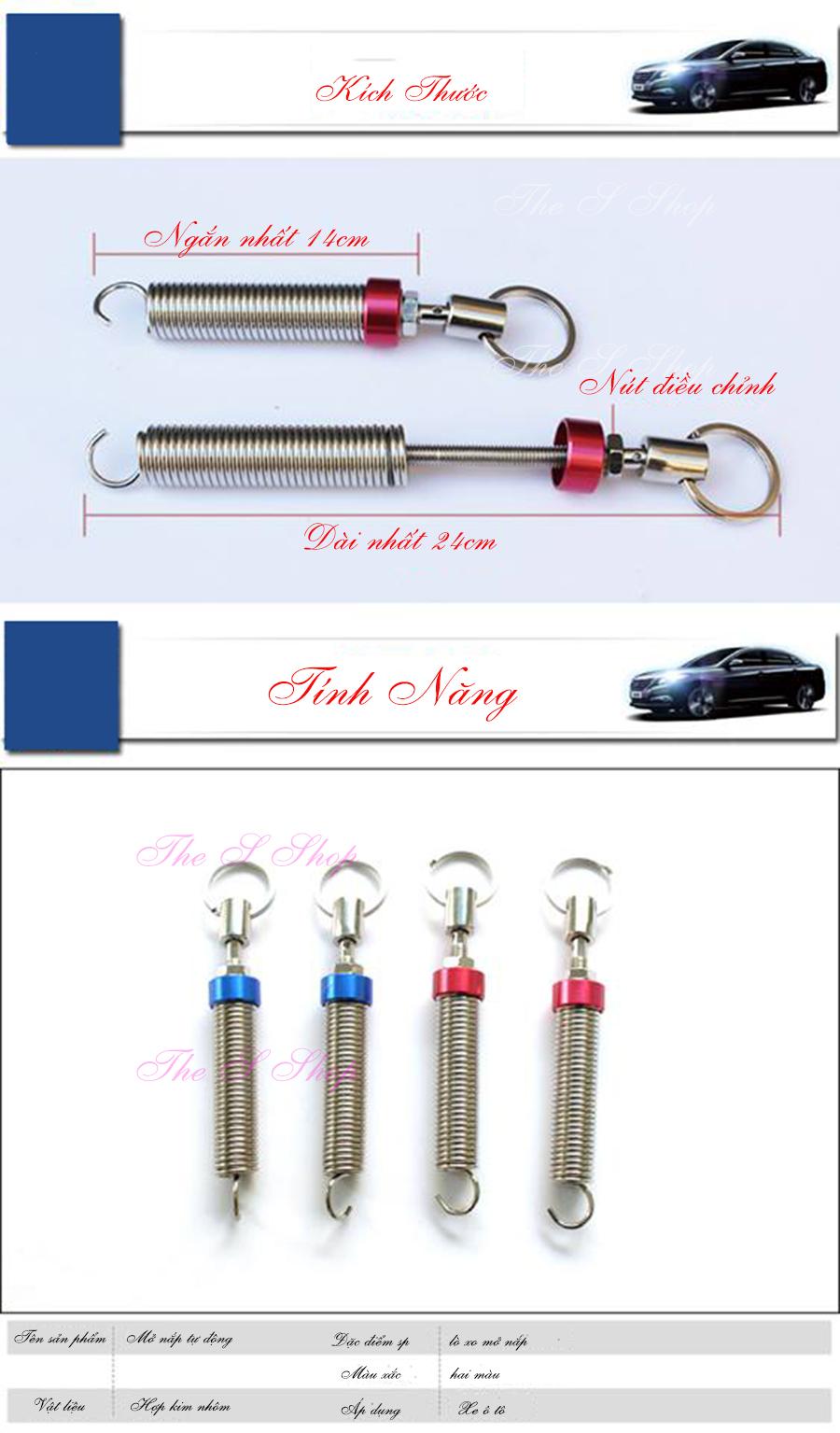 Bộ Lò Xo tự động mở cốp ô tô (2 chiếc)