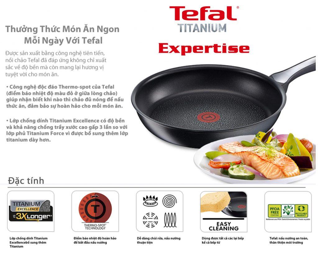 Chảo sâu lòng TEFAL EXPERTISE 28 CM