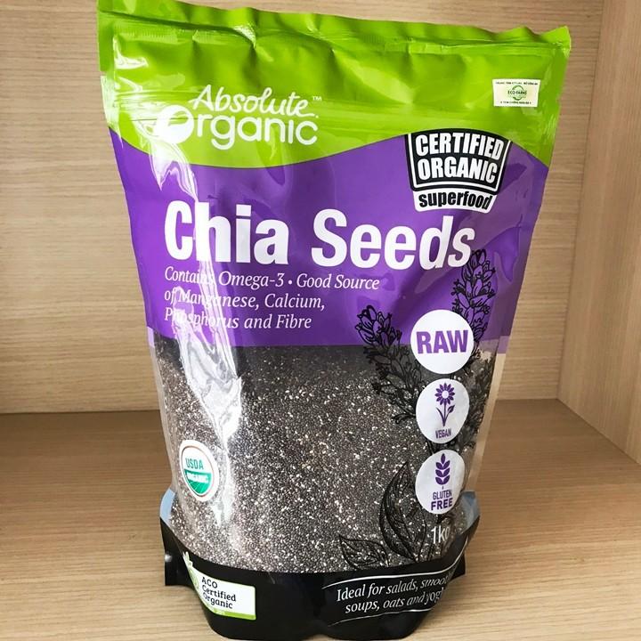 Hạt Chia Organic ÚC 1Kg (Nhập khẩu và đóng gói 100% Úc)