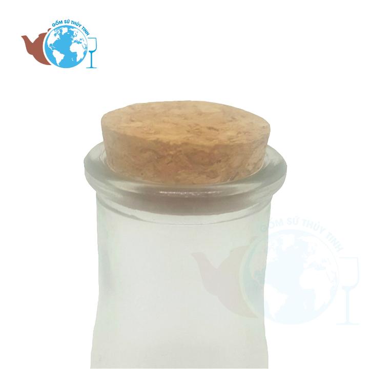 [HCM]Chai thủy tinh tam giác 350ml nút bần