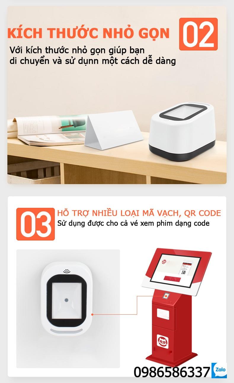 Máy quét mã vạch QR code ChiTeng T97  hỗ trợ thanh toán qua màn hình mobile