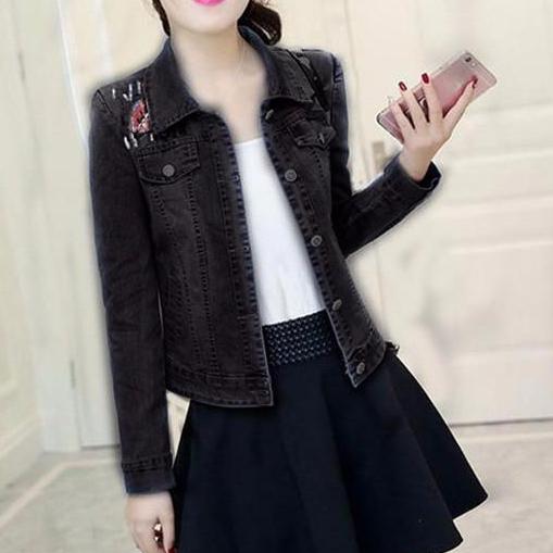 Áo Khoác JEAN Vai Thêu Kim Sa NGOCTRANSHOP - NT3121