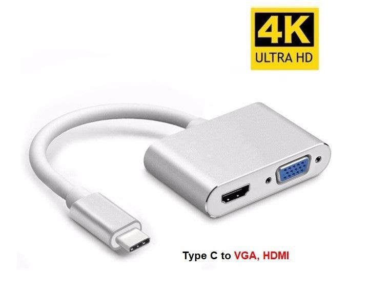 Cáp chuyển type-C ra HDMI và VGA
