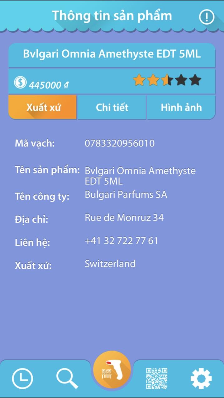 NƯỚC HOA MINI BVLGARI OMNIA AMETHYSTE EAU DE TOILETTE 5ML