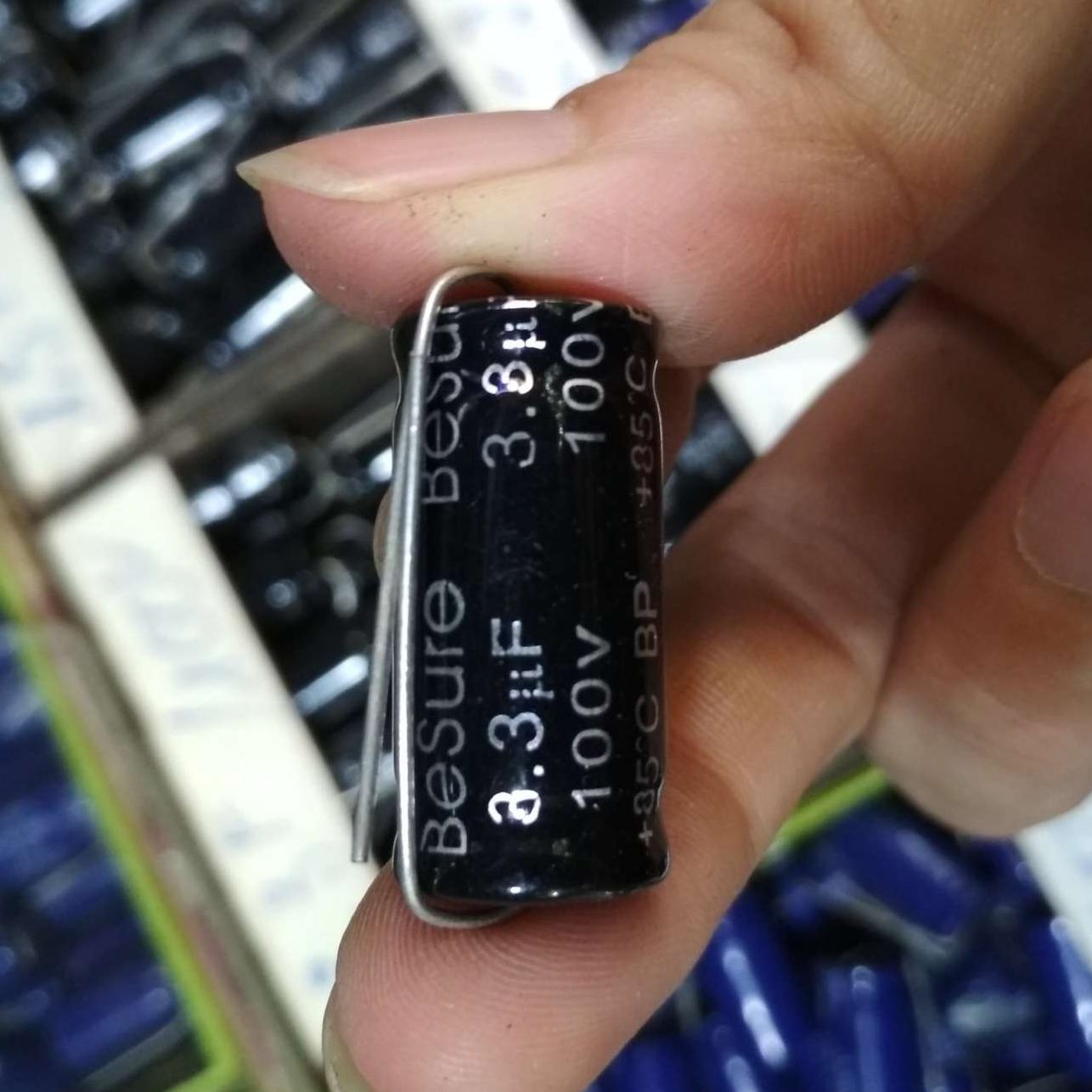 5 Tụ loa 3.3 mf 100 V Besue tốt