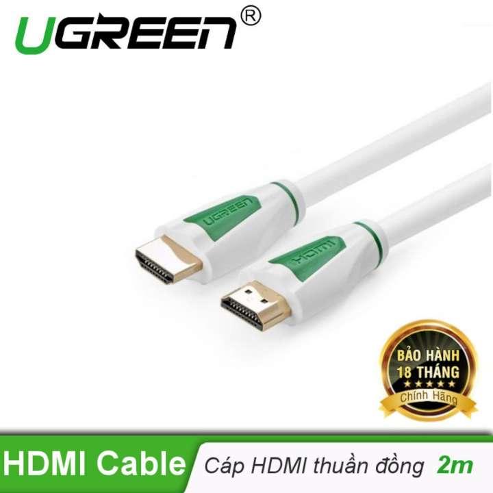 Dây cáp HDMI 2m 4K chuẩn 1.4 Ugreen 10456 (Trắng)