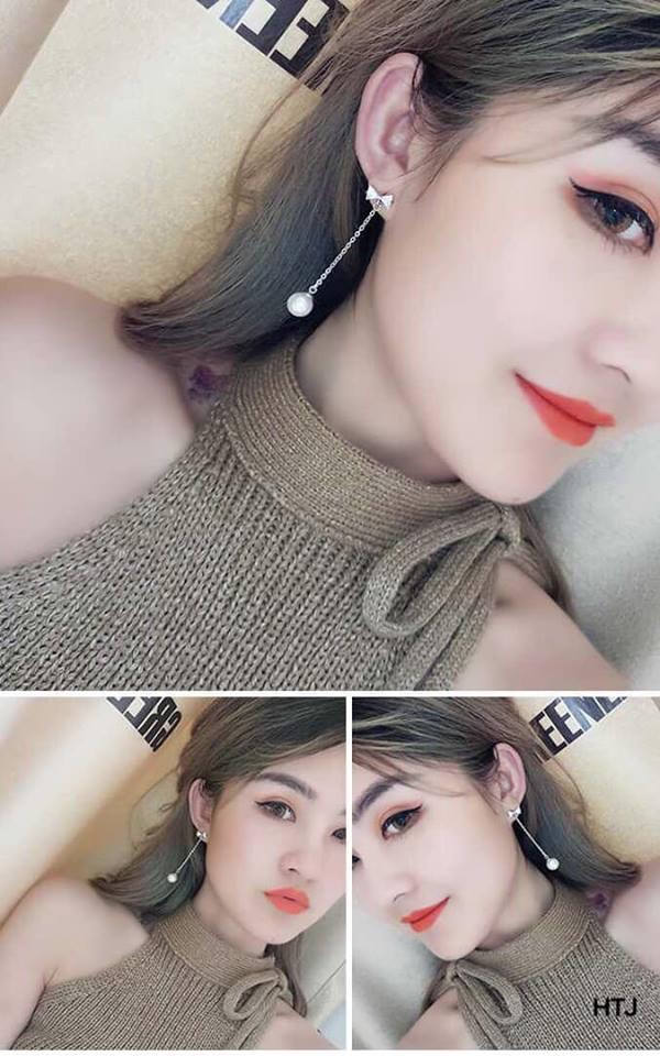 Bông tai bạc ngọc trai thả dài 85k